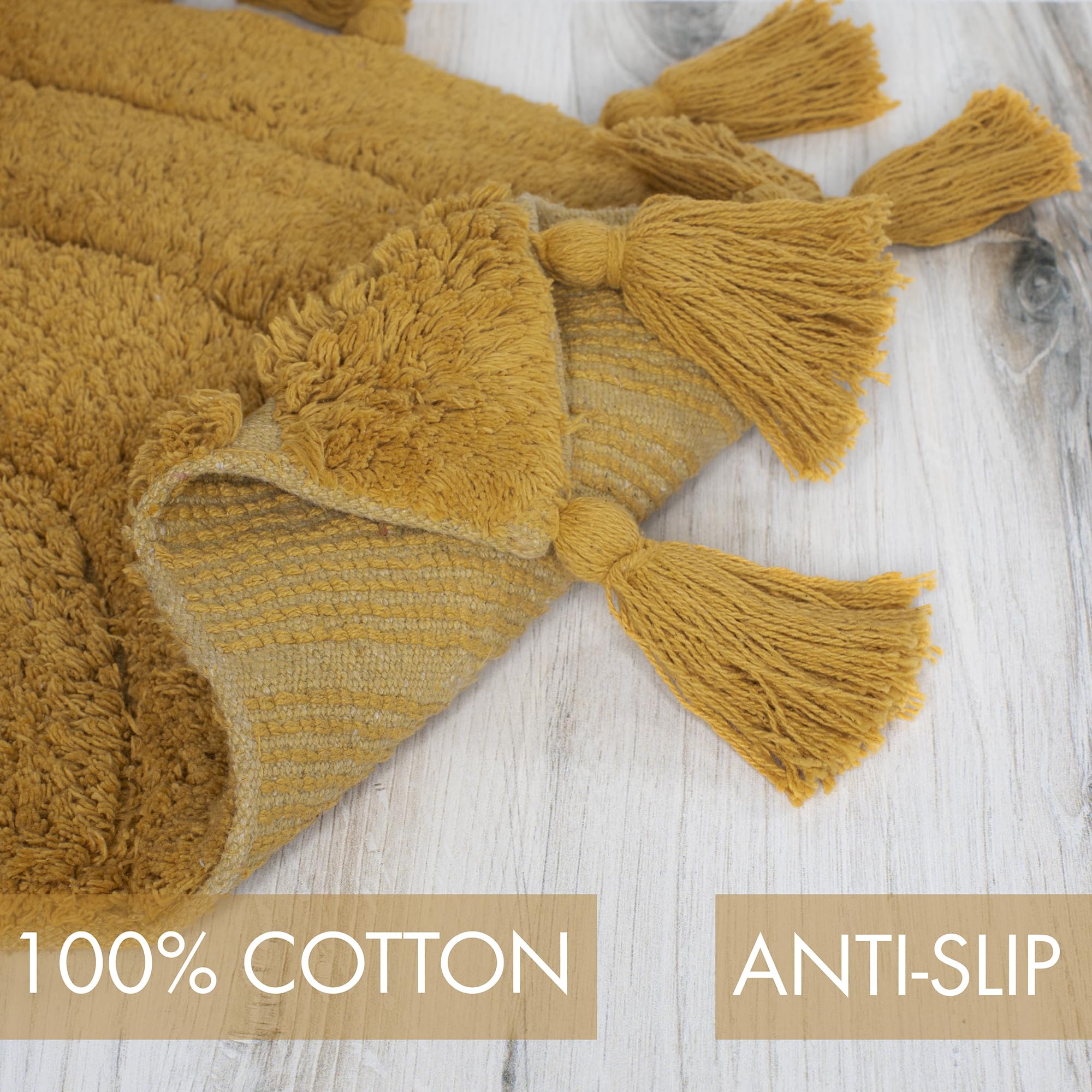 KIBAGA machine-washable rug makes cleanup quick and easy.