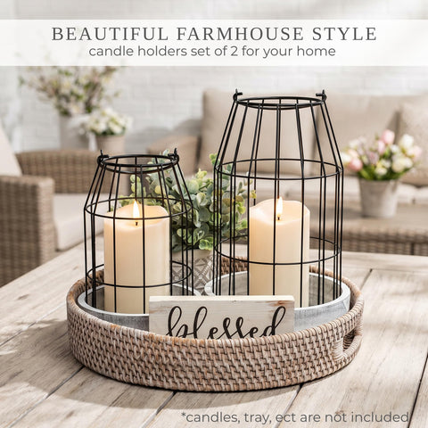 KIBAGA lantern on patio adds inviting outdoor decor ambience.