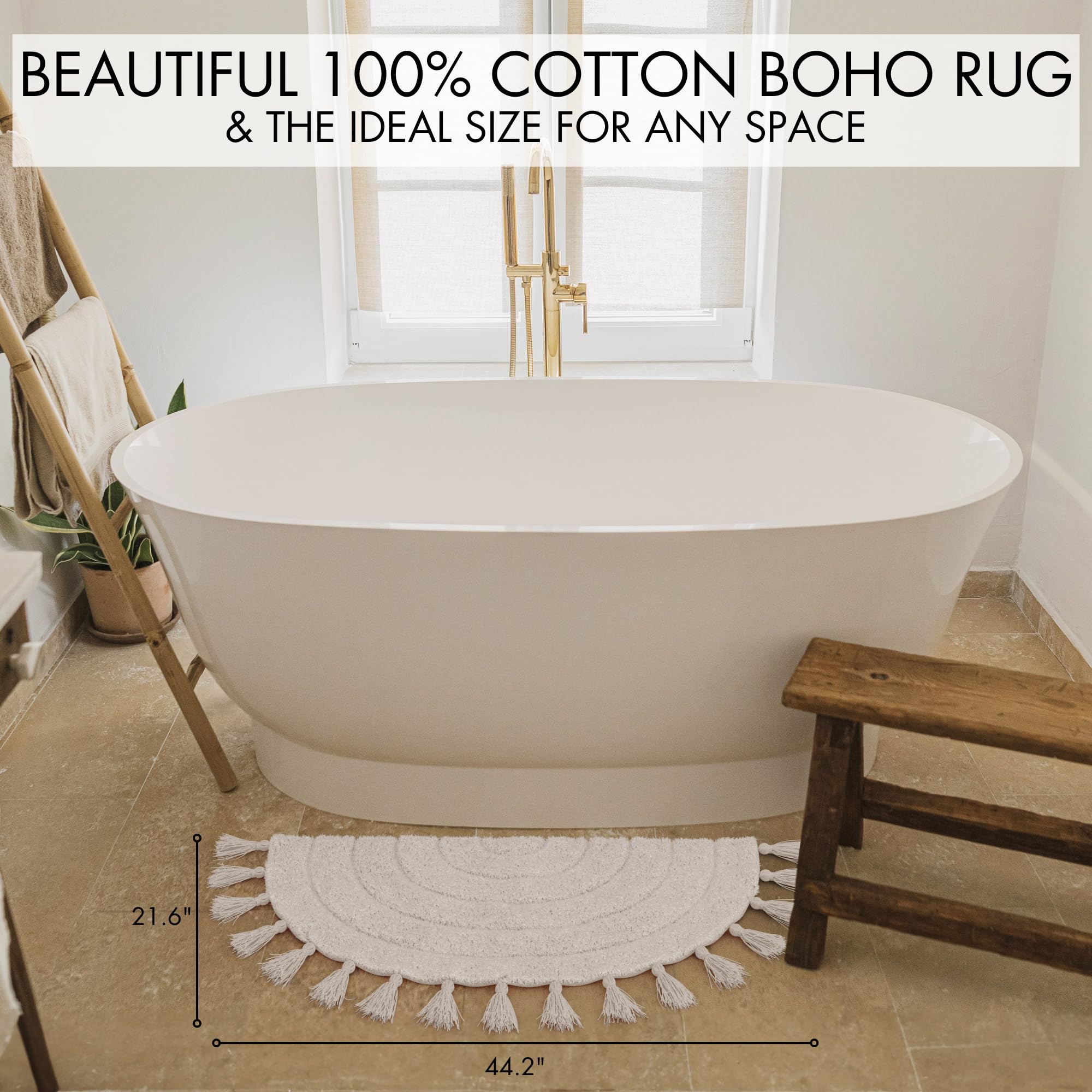KIBAGA tassel-detail rug adds charming boho charm to your space