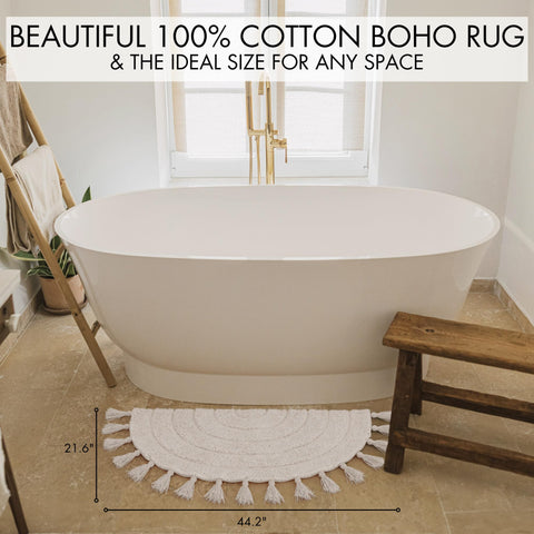 KIBAGA tassel-detail rug adds charming boho charm to your space
