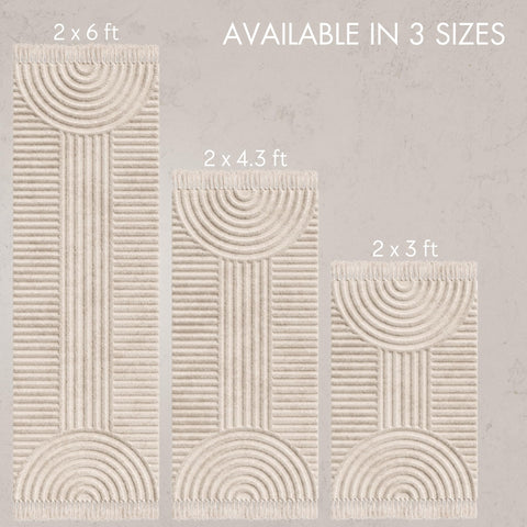 KIBAGA versatile 2x3 ft rug fits bathroom, nursery, or living area.