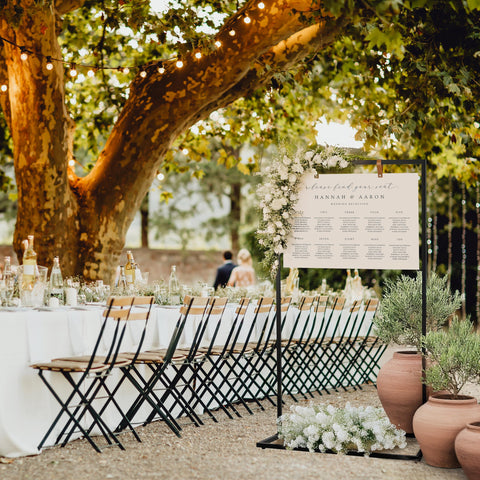 KIBAGA wedding sign stand stable base reduces wobble during receptions.