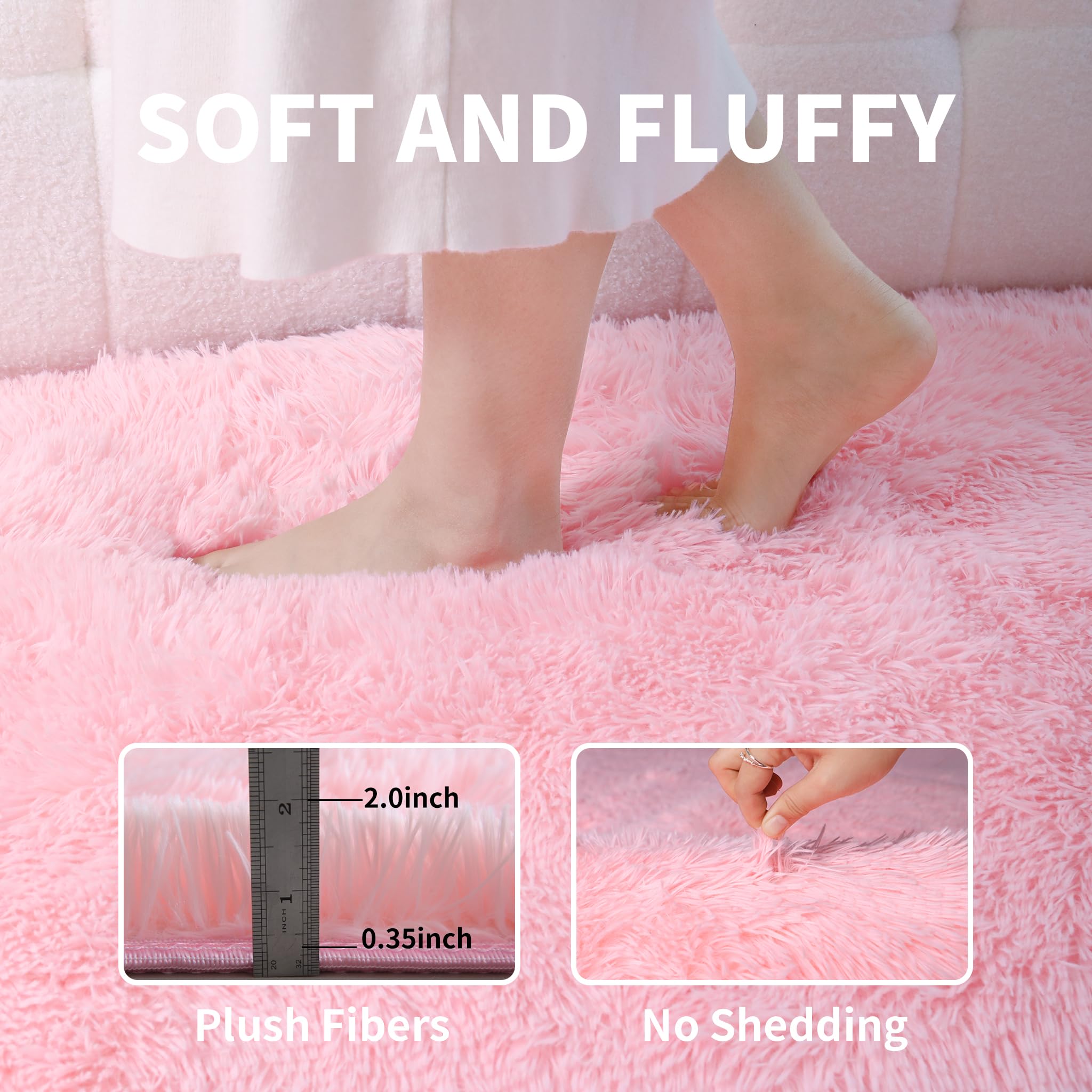KICHOWUA machine-washable rug shown for easy cleaning and care