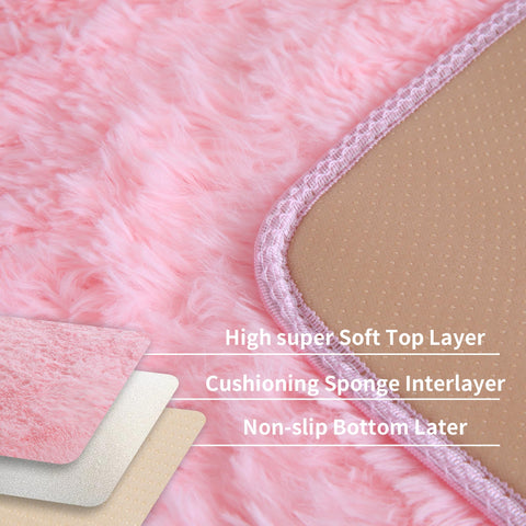 KICHOWUA non-slip backing keeps rug securely in place