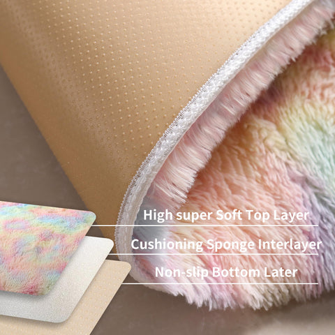 KICHOWUA plush pile provides a cozy surface for tummy time and lounging.