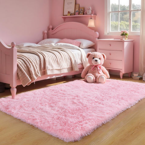 KICHOWUA vacuum-packed rug indicates shipping efficiency and unfolding guidance