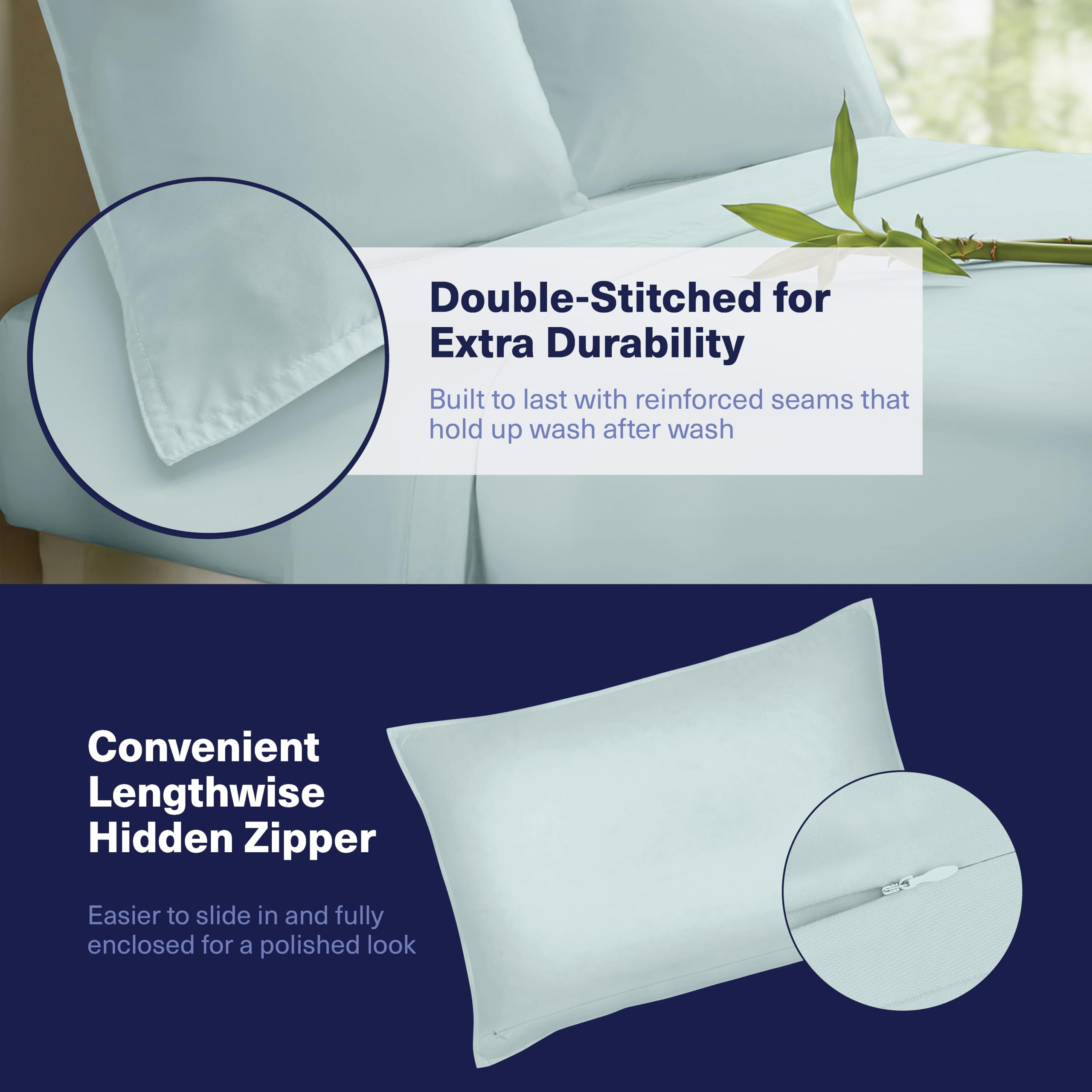 Kickoff Home deep-pocket king fitted sheet stays in place on thick mattresses