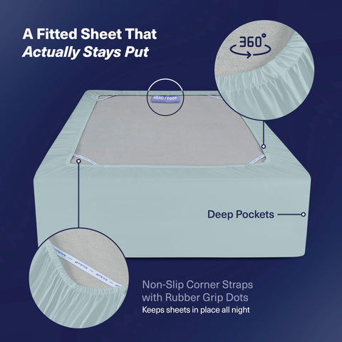 Kickoff Home SleepTight elastic straps cornered for secure king sheets