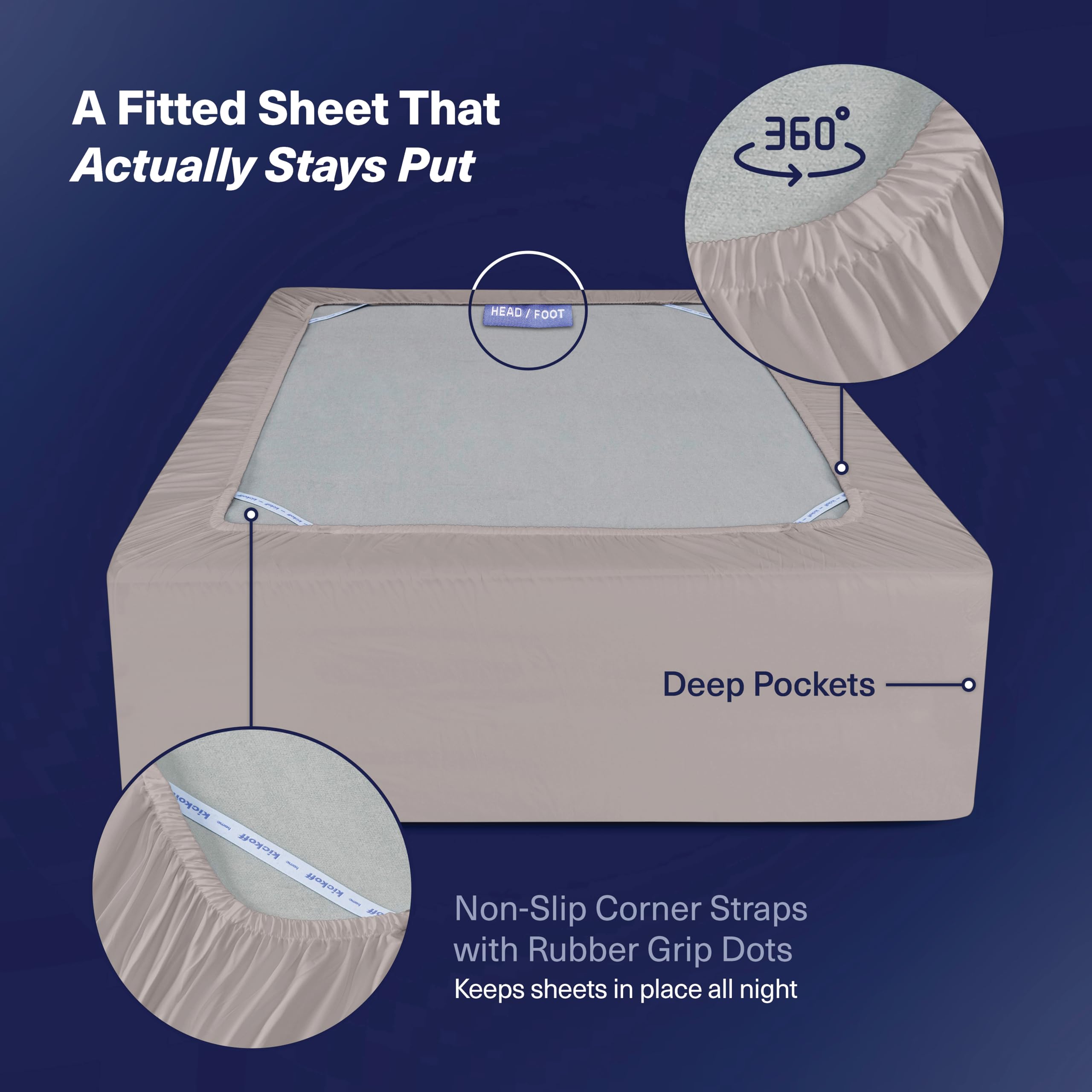 Kickoff Home hidden pillowcase zipper keeps cushions neatly enclosed