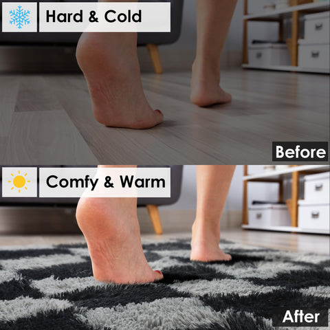 KICMOR cozy bedroom scene offers comforting underfoot warmth.