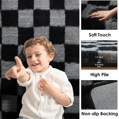 KICMOR ultra-soft plush fibers invite barefoot comfort across rooms.