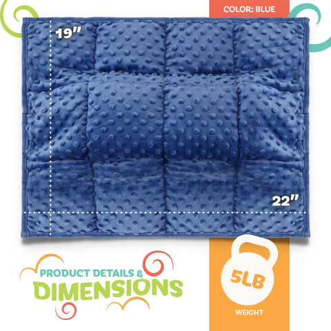 Dual texture soft microfiber and plush minky blue cover for cozy transitions