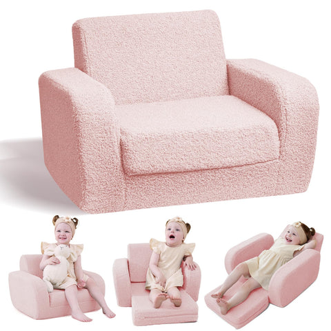 KidBloom 3-in-1 couch features adjustable backrest for flexible seating during play and rest.