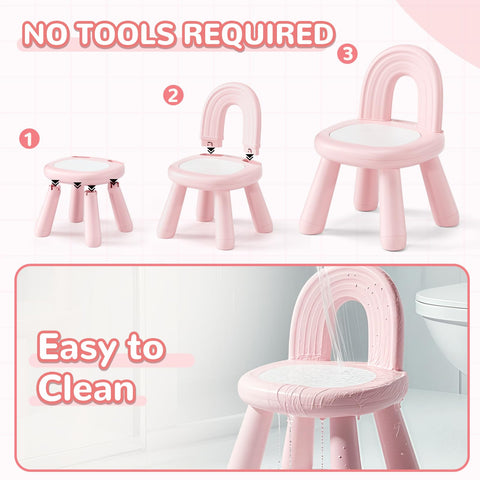KidBloom hollow rainbow handle makes carrying the chair simple