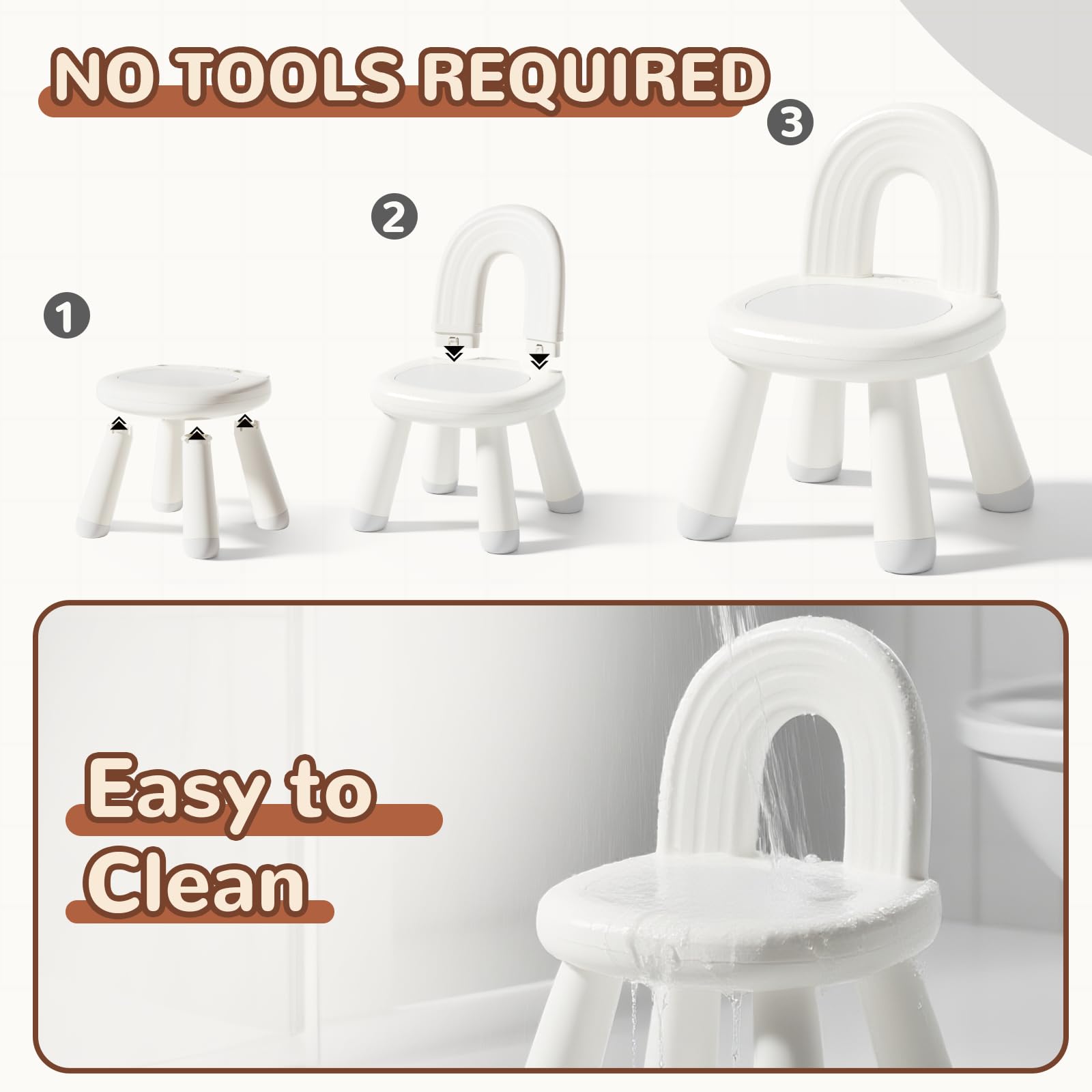 KidBloom Toddler Chair neutral decor fit for any room