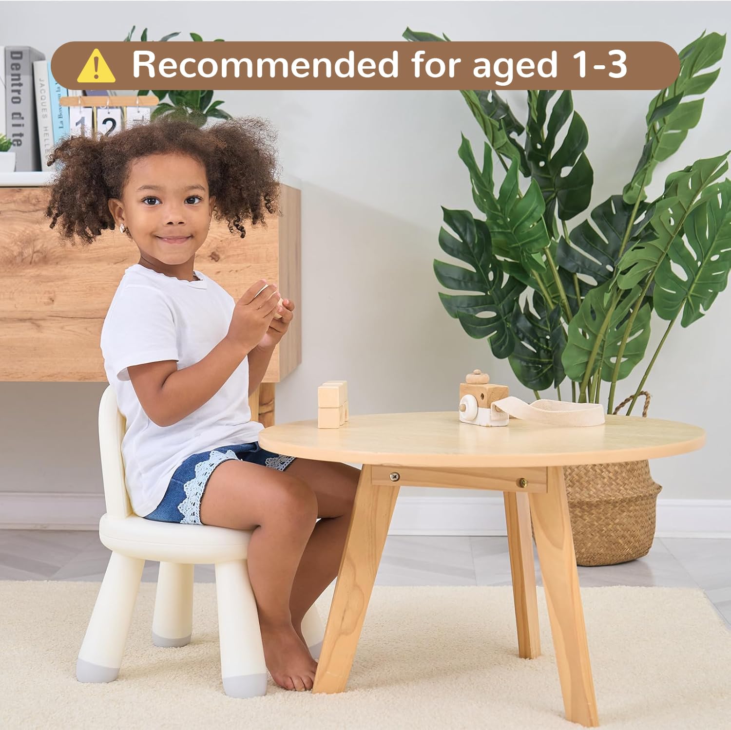 KidBloom Toddler Chair with stable base prevents tipping during play
