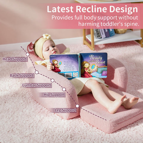 KidBloom fold-out bed transforms into a cozy toddler couch.