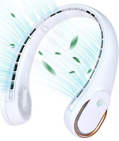 KIDEE neck fan with 360-degree air outlet for fast cooling on the go