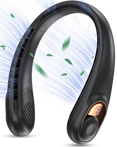KIDEE neck fan portable hands-free design for travel.