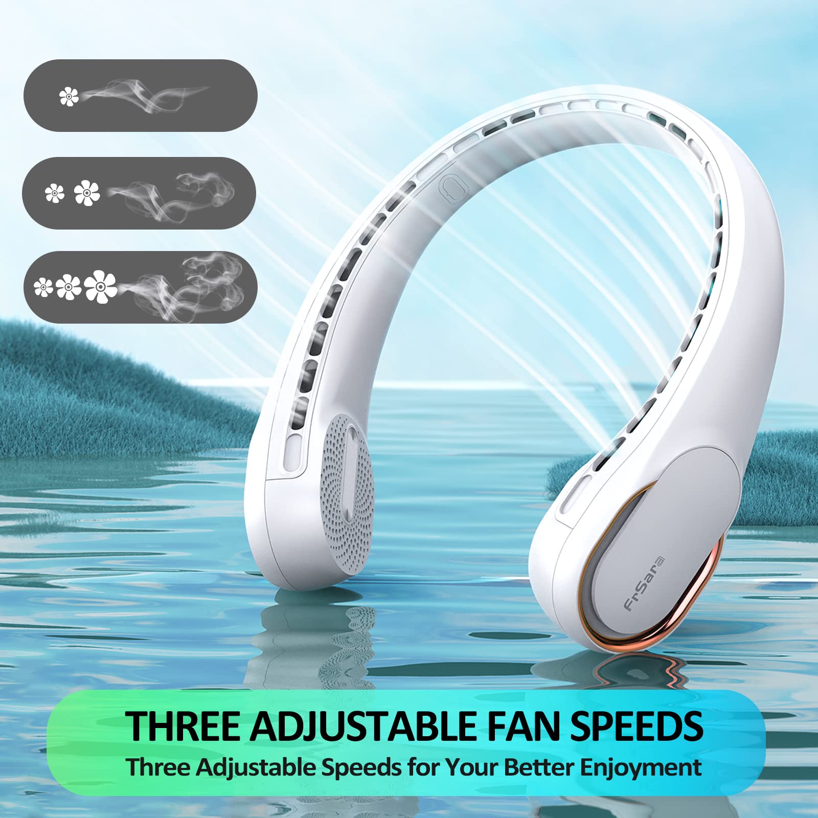 KIDEE portable lightweight neck fan fits easily in bags