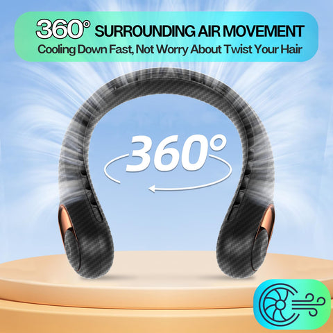 KIDEE neck fan three speeds for personalized cooling.