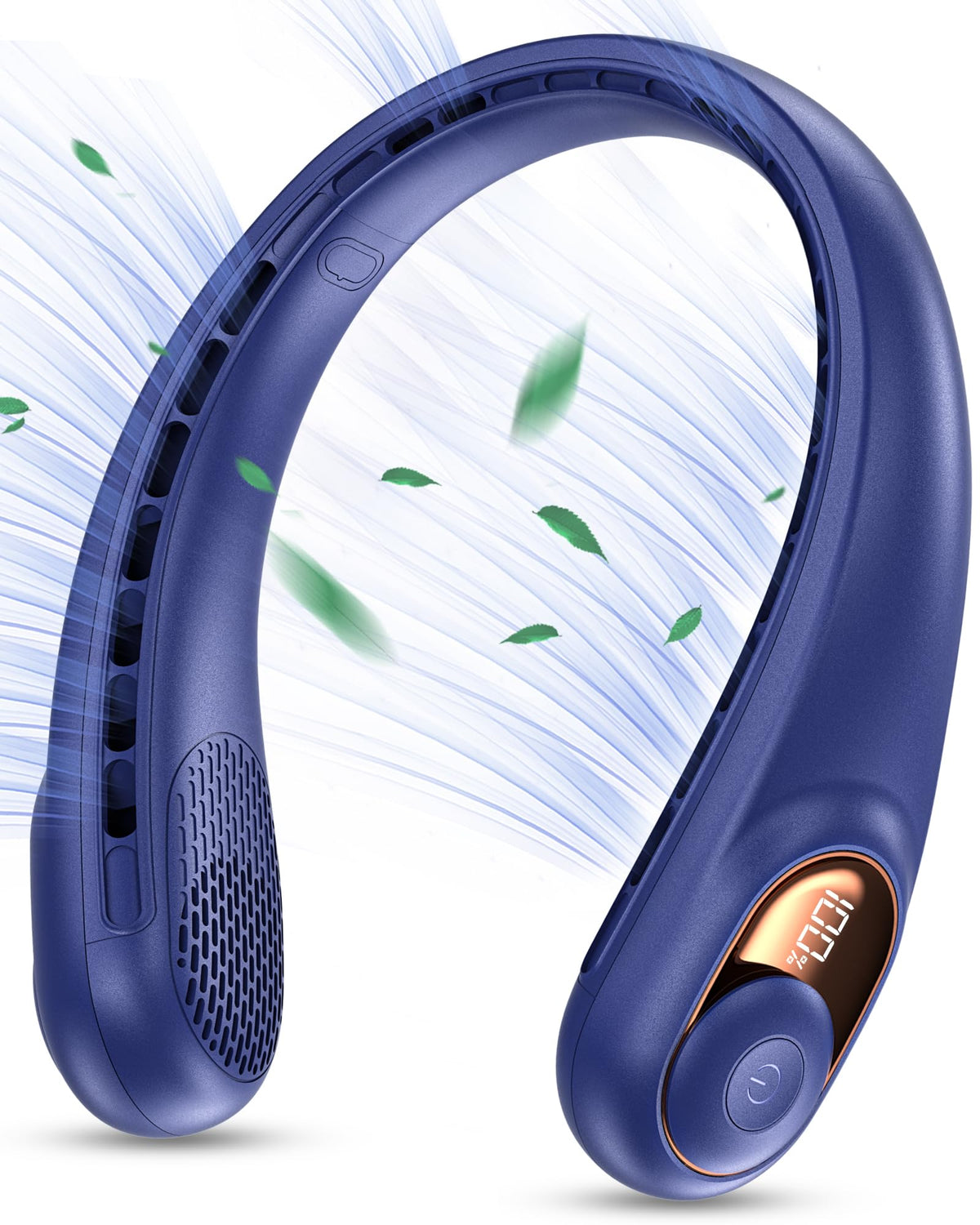KIDEE Portable Neck Fan with turbine blade design for quick cooling on the move.