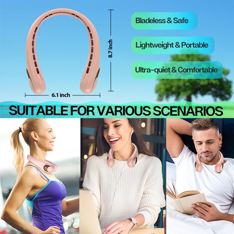 KIDEE quiet neck fan for all-day comfort.