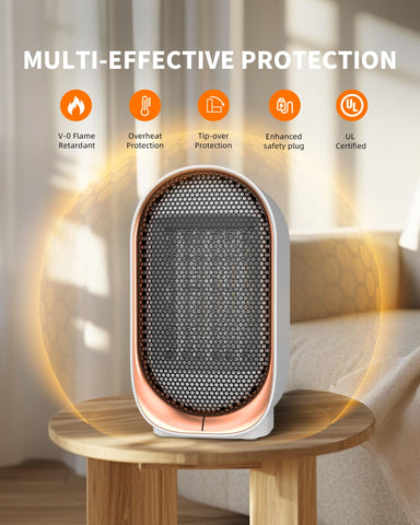 KIDEE portable heater with carry handle for easy mobility