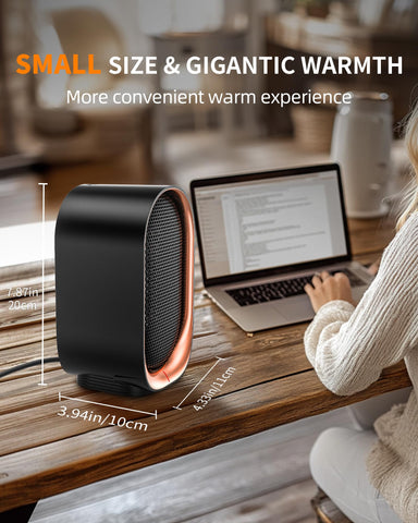 KIDEE compact heater designed for desks and bedrooms