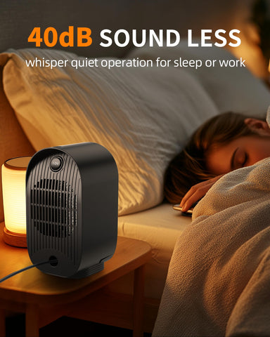 KIDEE space heater safety features including tip-over protection