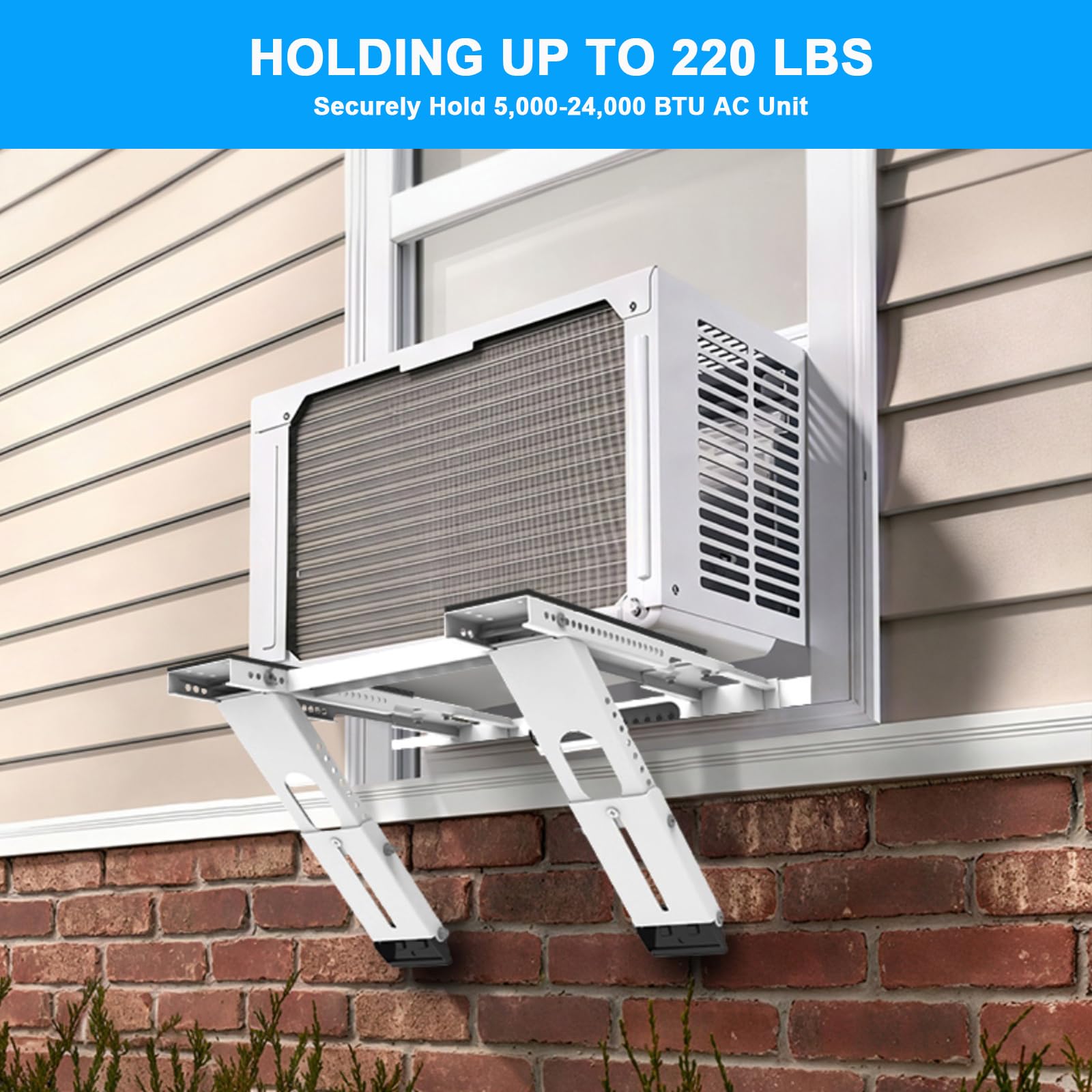Kifiray heavy-duty AC bracket side view showing robust frame