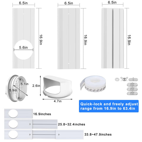 Kifiray packaging includes plates, adaptor, grid, tape, screws, and manual.