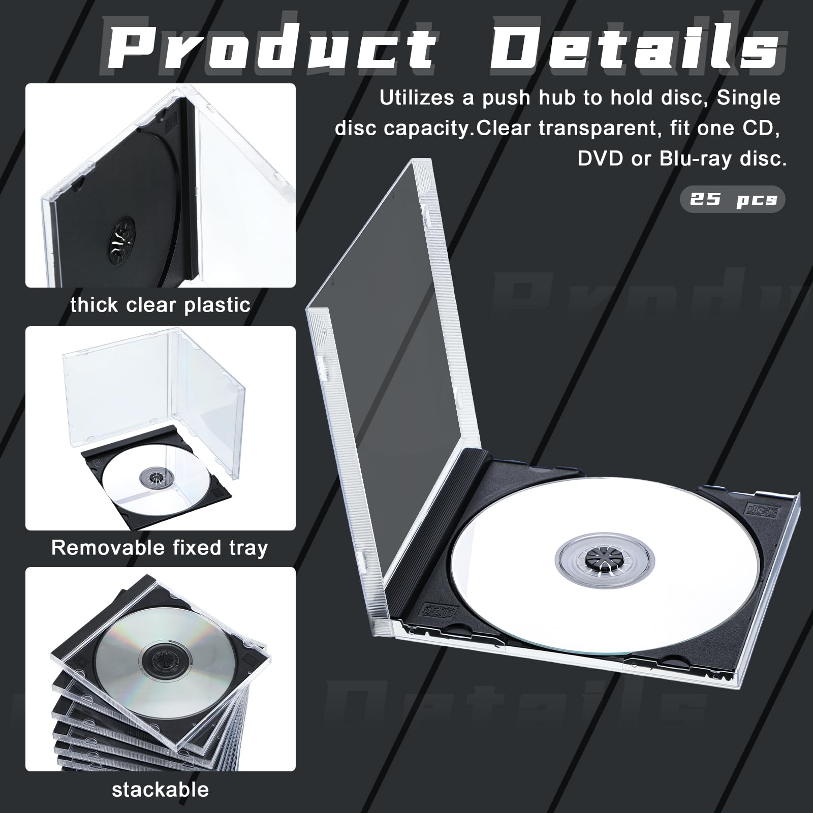 Kigley tray-design jewel case keeps discs secure during insertion