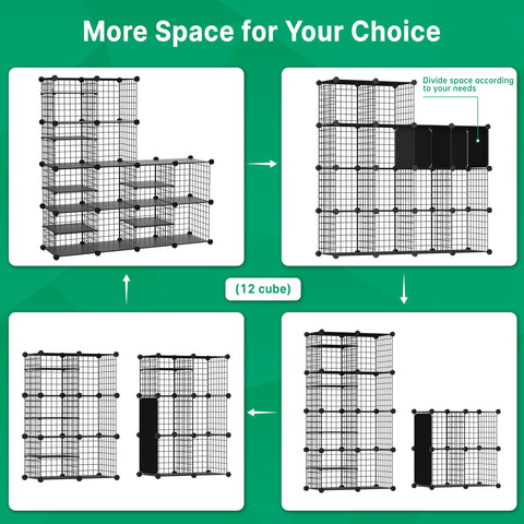 Kiivoena Wire Cube assembled setup demonstrates adjustable 14-cube configuration for flexible space use.