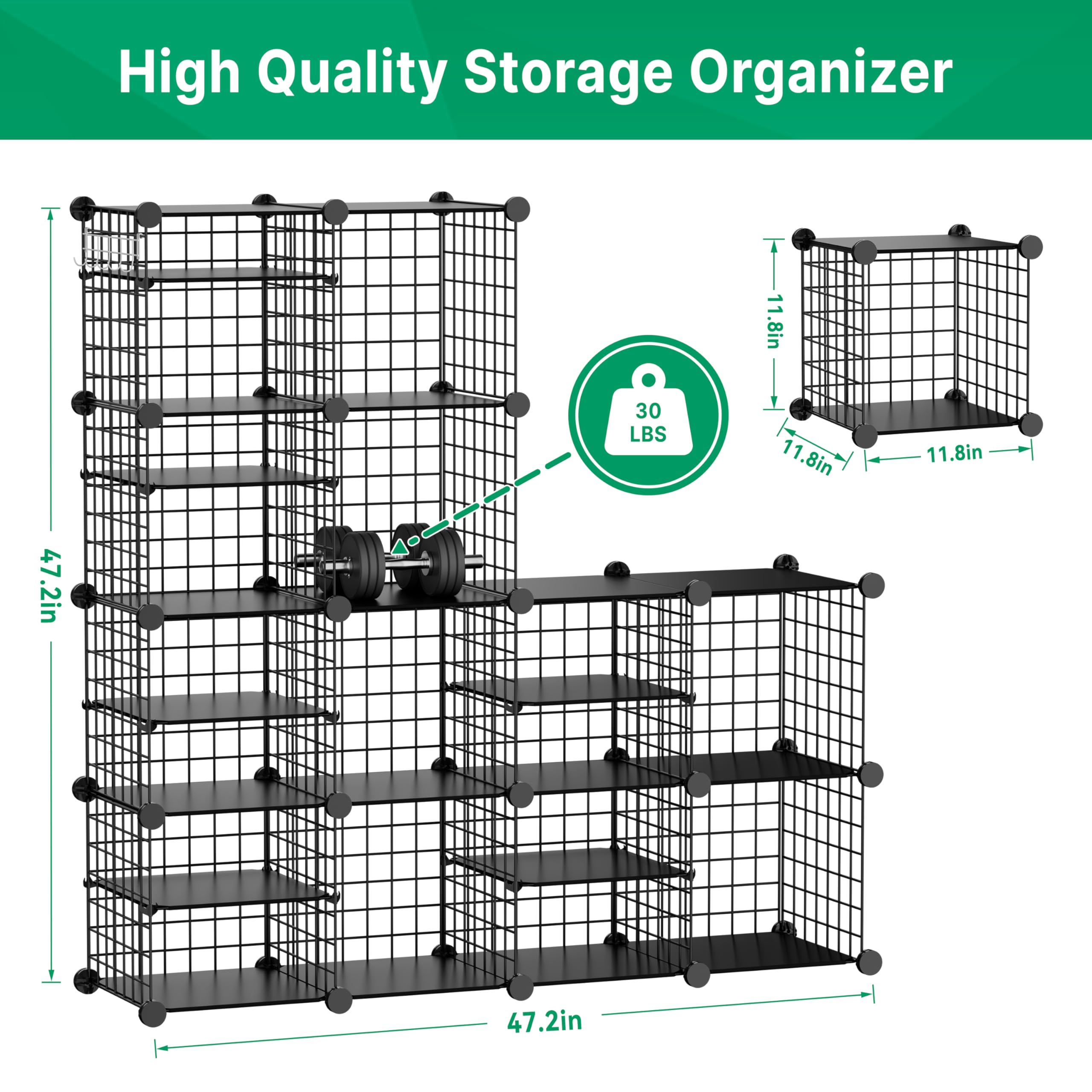 Kiivoena Wire Cube Shoe-Rack option demonstrates two-shoe compartments per cube.