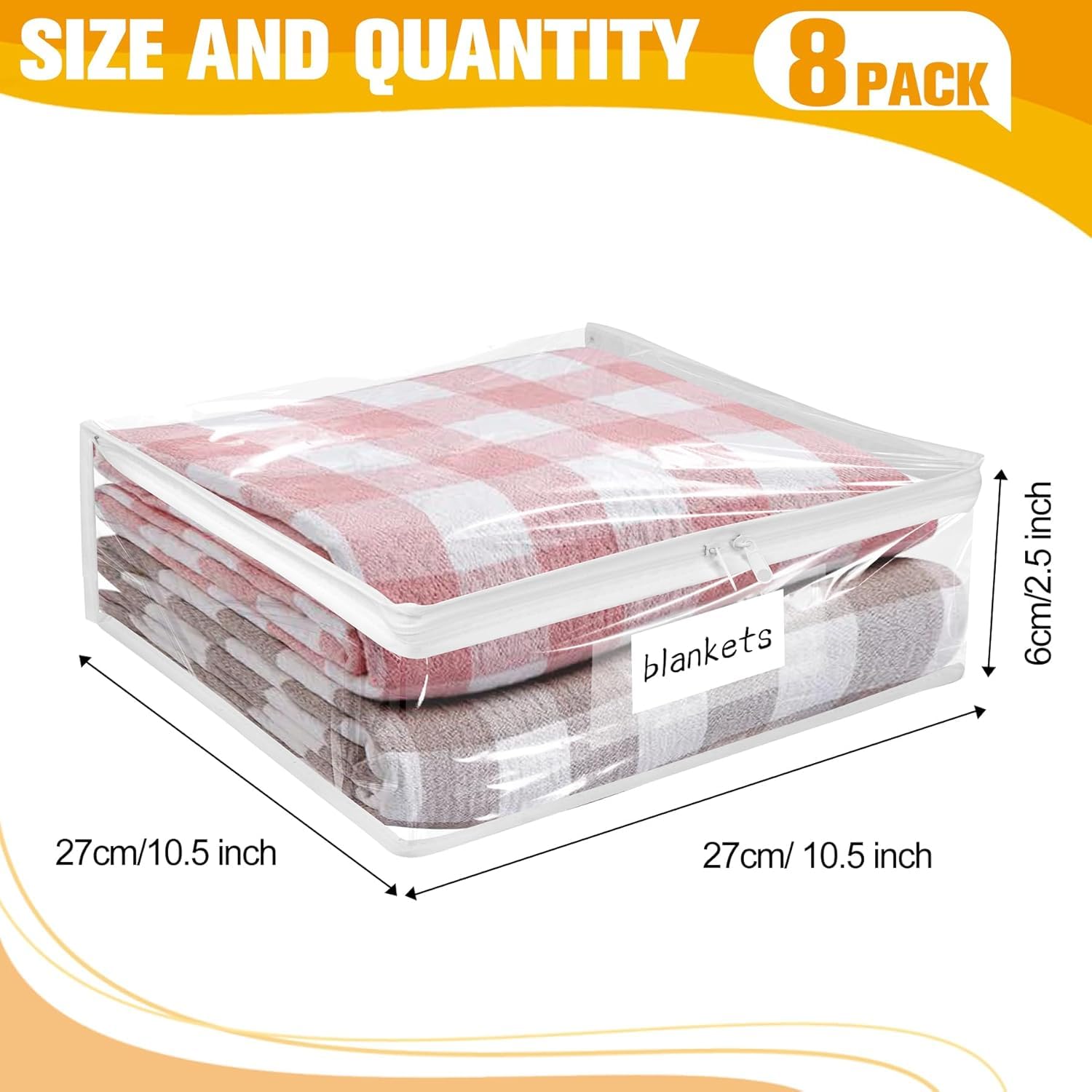 Kikerike multiuse storage bags organized for clothes, blankets, and toys.