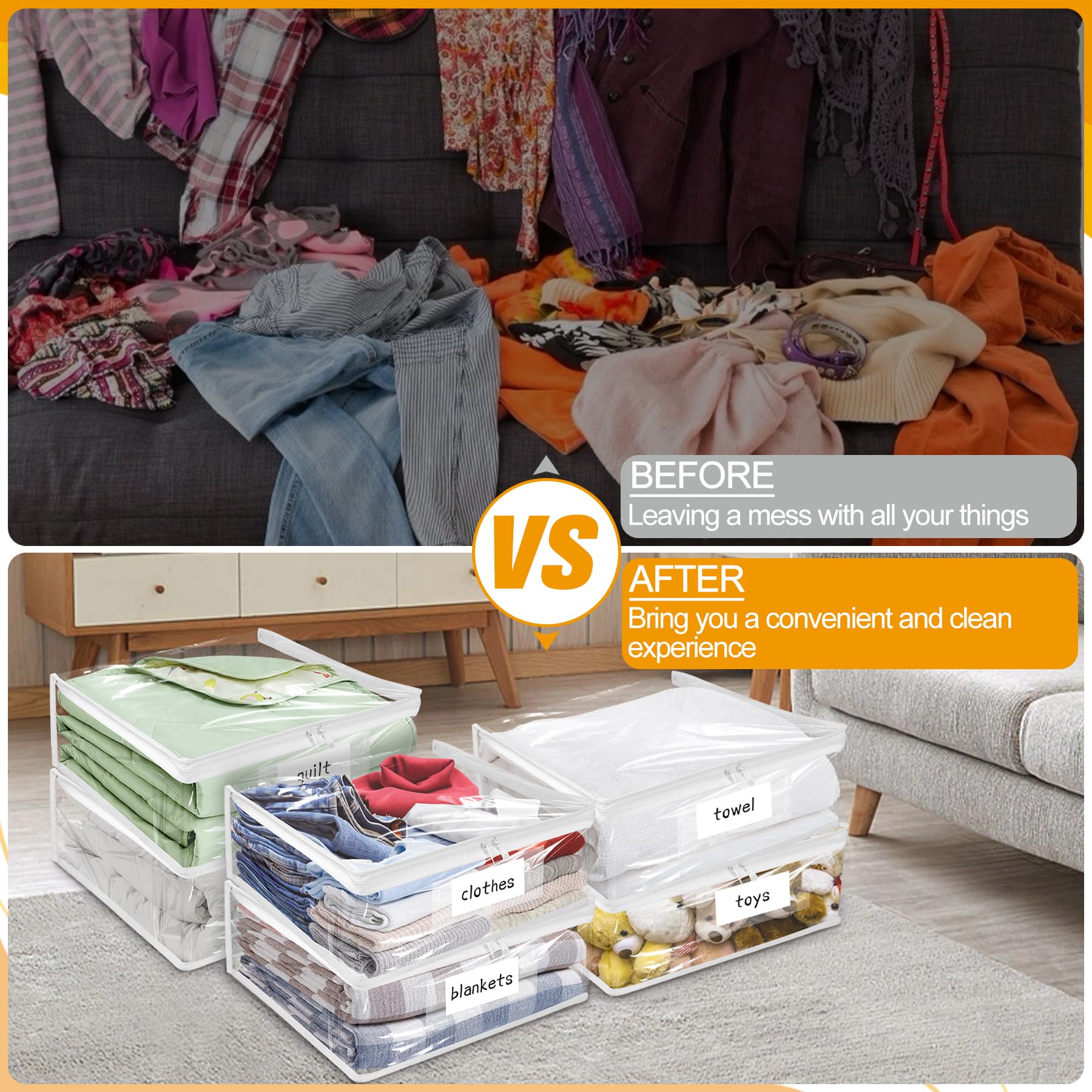 Kikerike multi-use storage bags suit clothes, blankets, toys and more.