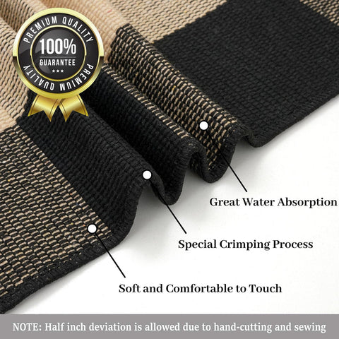KILOCOCO Buffalo Plaid Rug 3x5 size laid out to fit large doors, easy fit.
