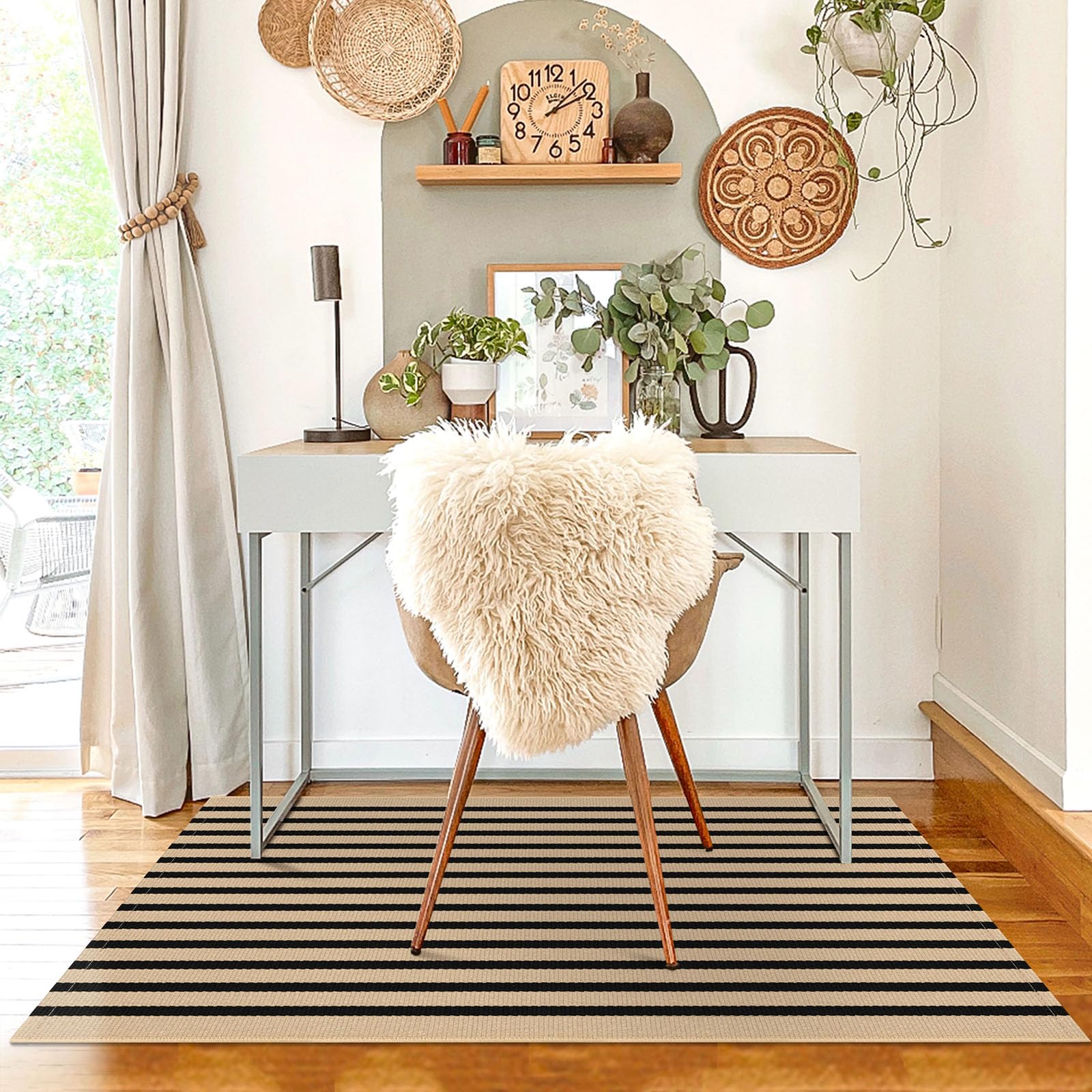 KILOCOCO front porch rug suitable for steps and wide door openings.