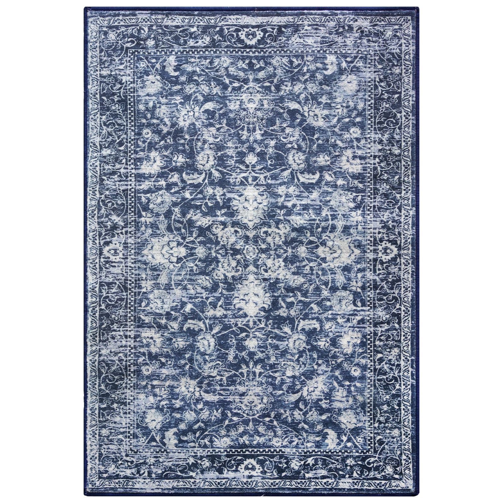 KILOCOCO navy and white rug suits mudrooms, laundry rooms, and play areas.