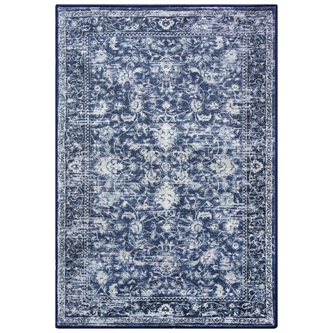 KILOCOCO navy and white rug suits mudrooms, laundry rooms, and play areas.