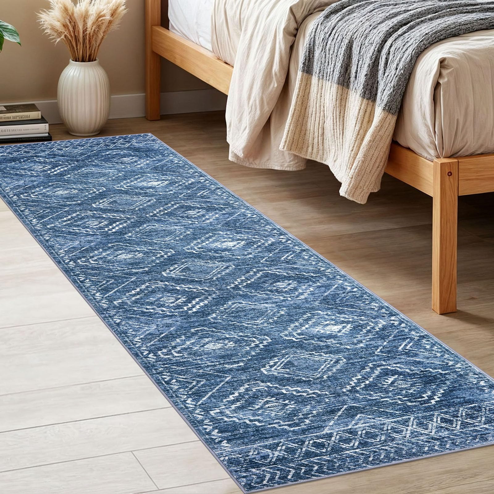 KILOCOCO Runner Rug 2x6 is machine washable for easy cleaning.