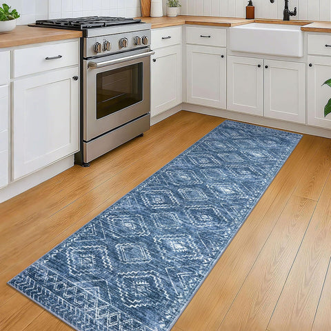 KILOCOCO Runner Rug non-slip backing keeps rug in place.