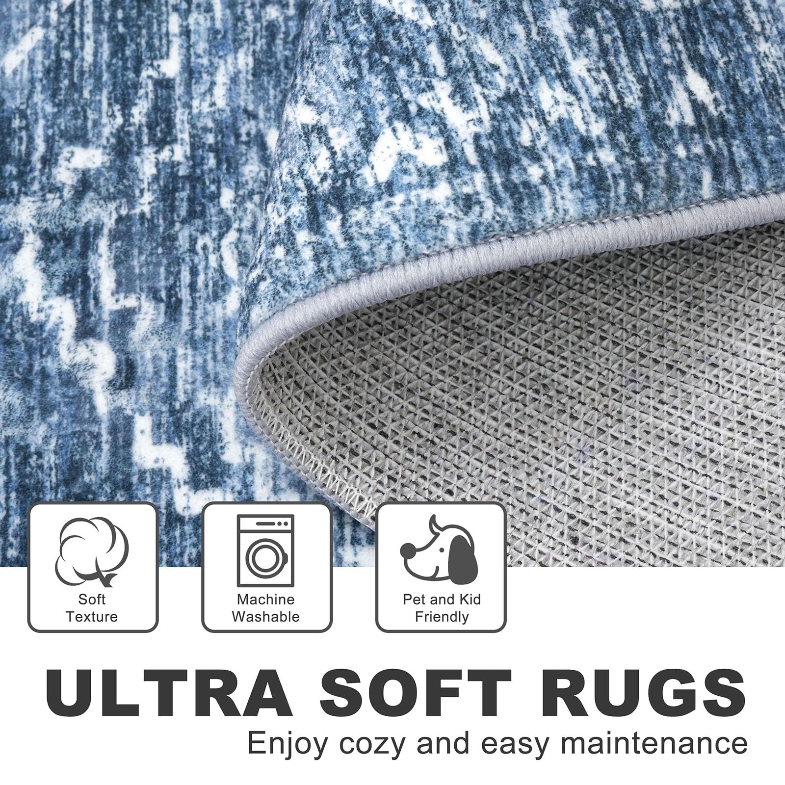 Kilococo Soft-Touch Polyester for comfortable feel underfoot.