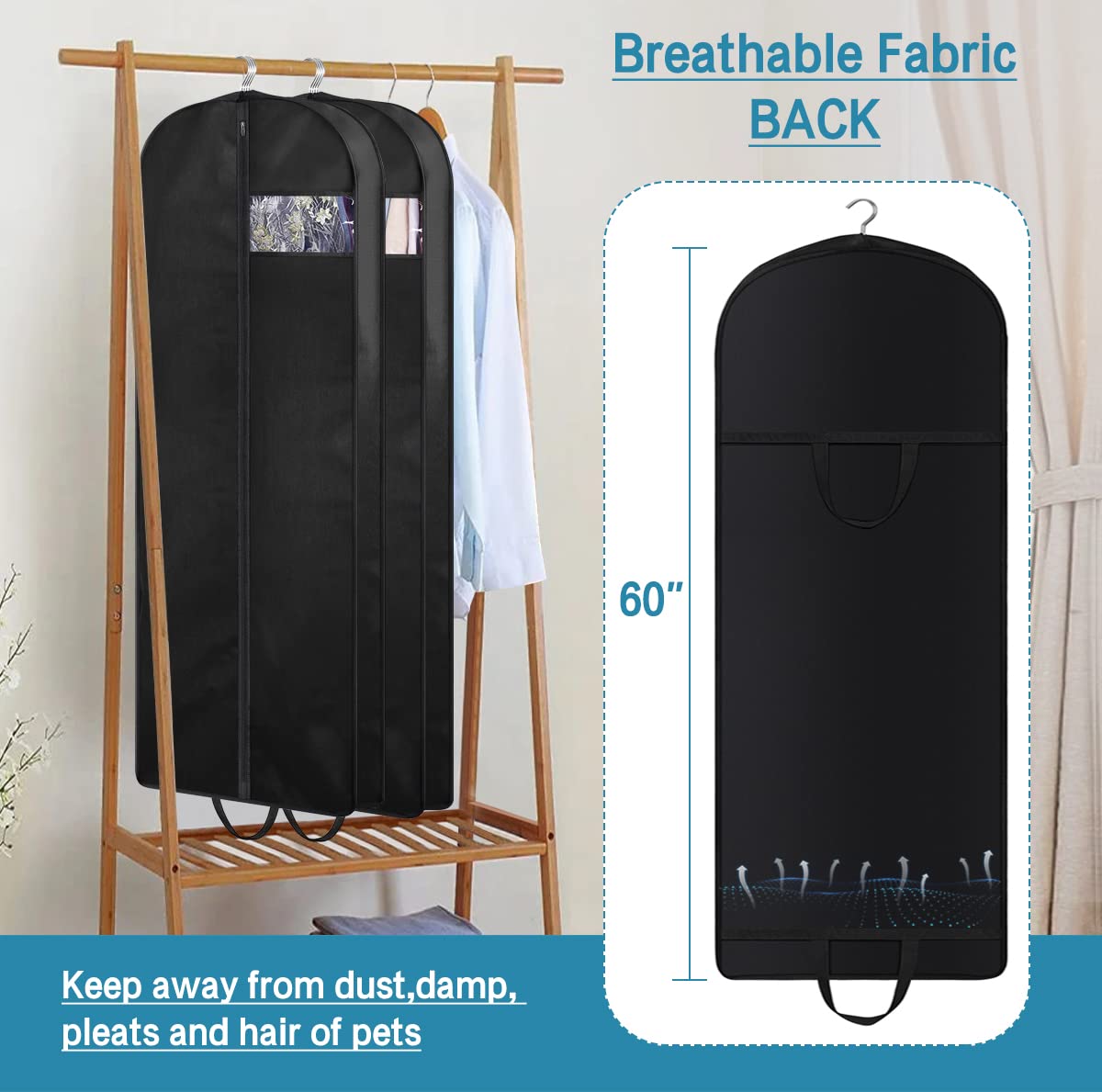 KIMBORA breathable fabric keeps clothes fresh while stored