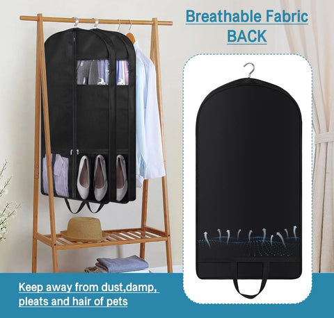 KIMBORA suit bag with sturdy carry handle enables easy lifting during travel.