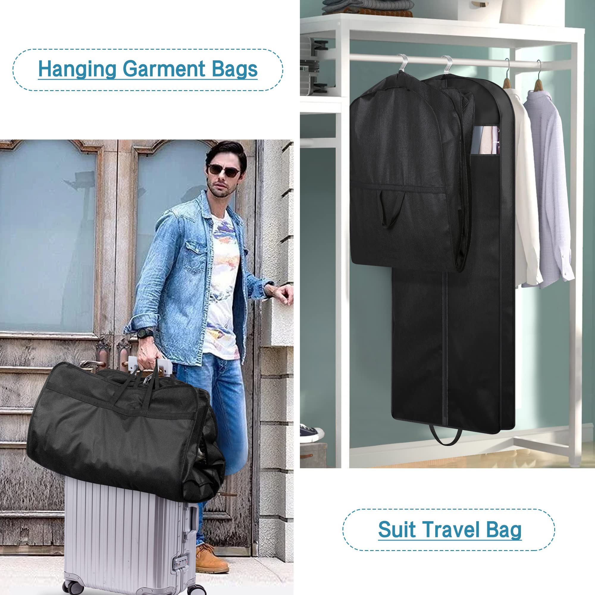 KIMBORA garment bag handles enable easy lifting for transport