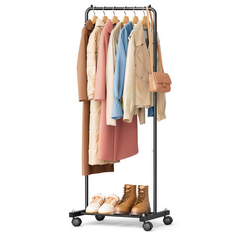 KIMBORA small-clothing-rack-wheels-assembly: quick setup for clutter-free spaces.