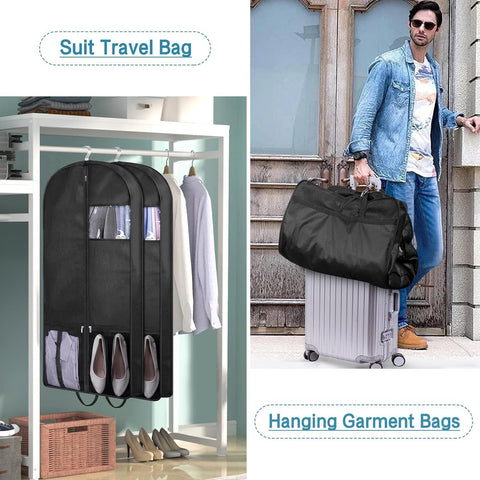 KIMBORA breathable garment bag prevents moisture buildup while protecting clothes from dust.