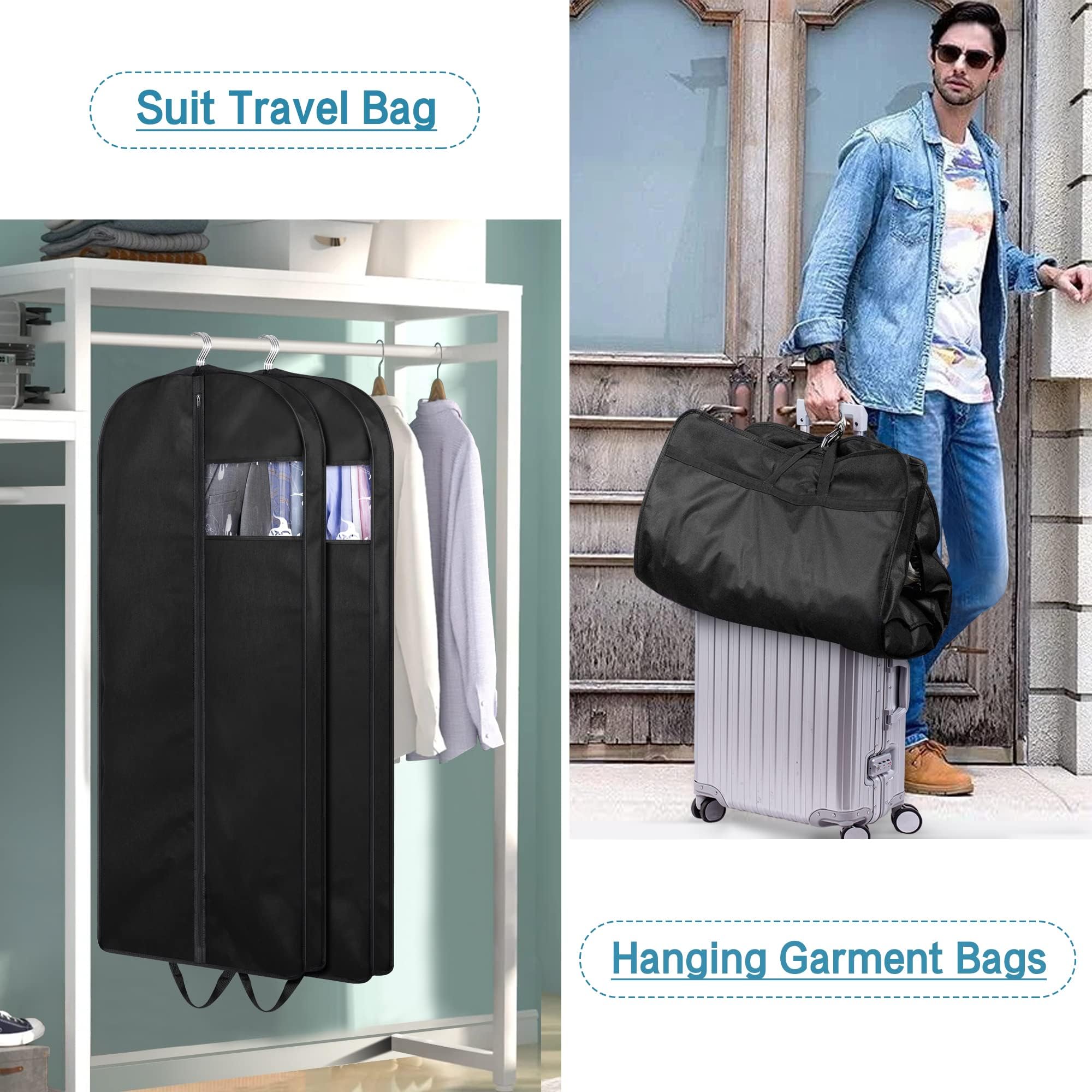 KIMBORA travel garment bag with carry handle for easy transport.